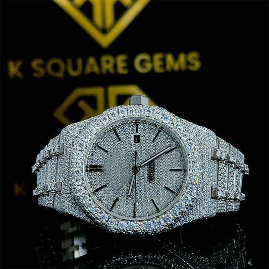 Audemars Piguet White Diamond VVS Moissanite Watch
