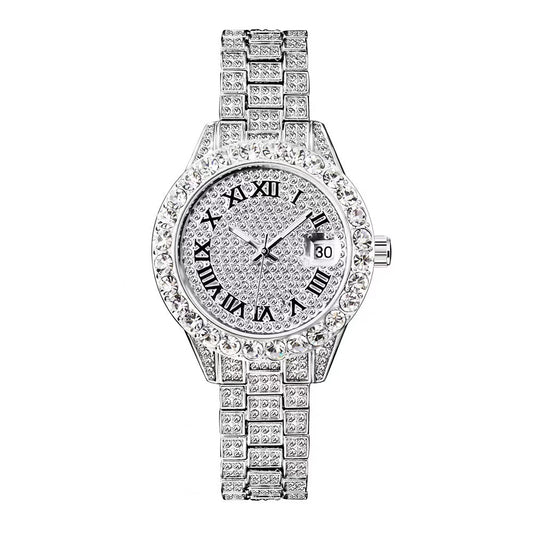 8" Watch Moissanite Chain Cuban Link Iced Out