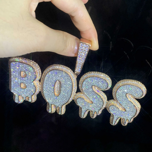 BOSS Iced Out Pedant VVS Moissanite
