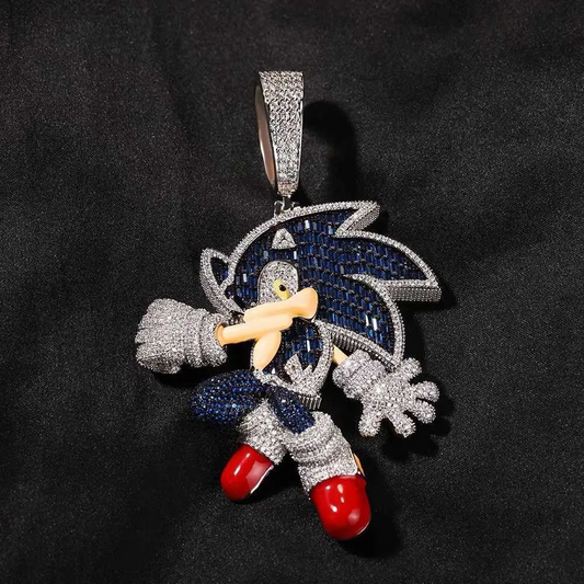 Sonic Iced Out Pedant VVS Moissanite
