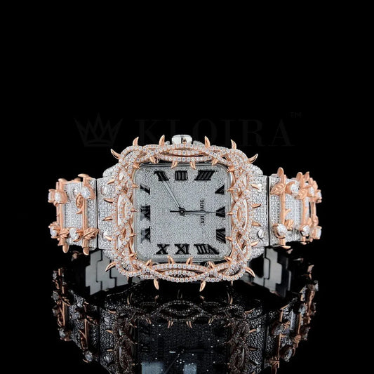 Cartier Thorn Obsidian Moissanite Diamond Watch 14K Gold VVS 30 Carat 41mm