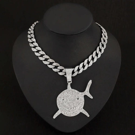 21" Necklace Moissanite Chain Cuban Link Iced Out