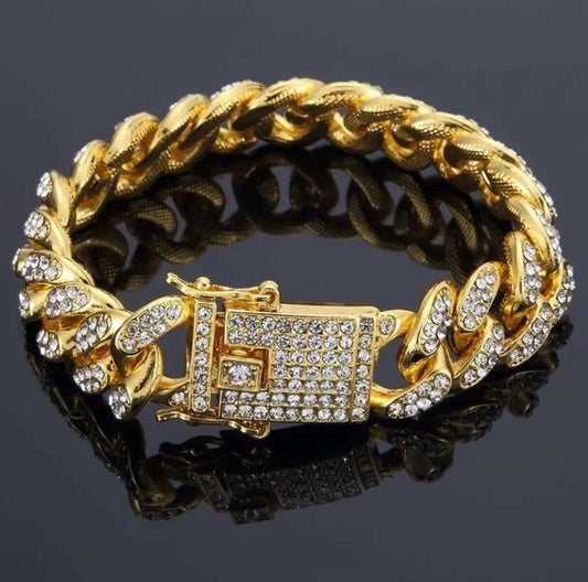 8" Iced Out 12mm VVS Diamond Moissanite Bracelet