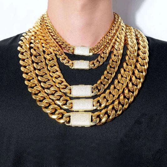 20" Necklace Moissanite Chain Cuban Link Iced Out
