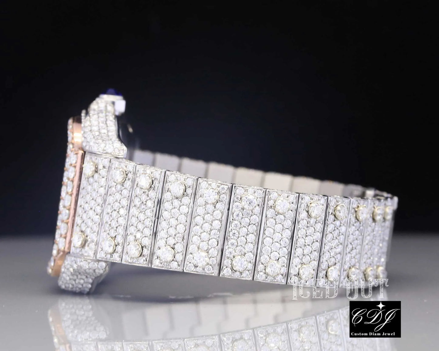 White Gold VVS Moissanite Iced Out Watch