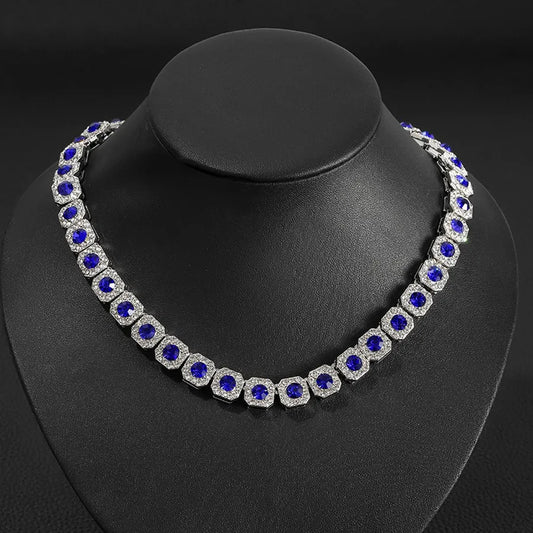 20" Necklace Moissanite Chain Cuban Link Iced Out