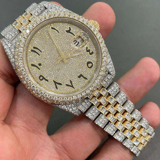 Iced Out vvs Moissanite Stainless Steel Diamond Watch