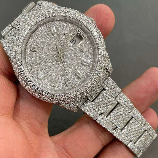 Iced Out vvs Moissanite Stainless Steel Diamond Watch