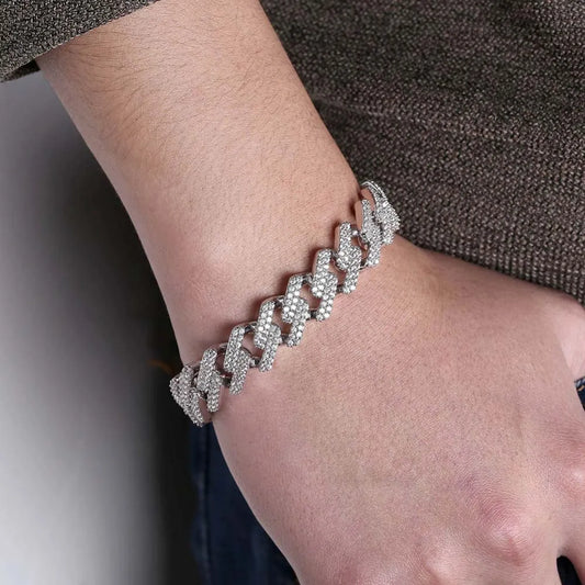 8" Iced Out Diamond Moissanite Bracelet
